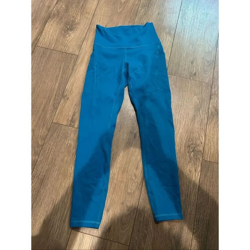 lululemon Wunder Train HR Tight with Pockets 25" Hawaiian Blue